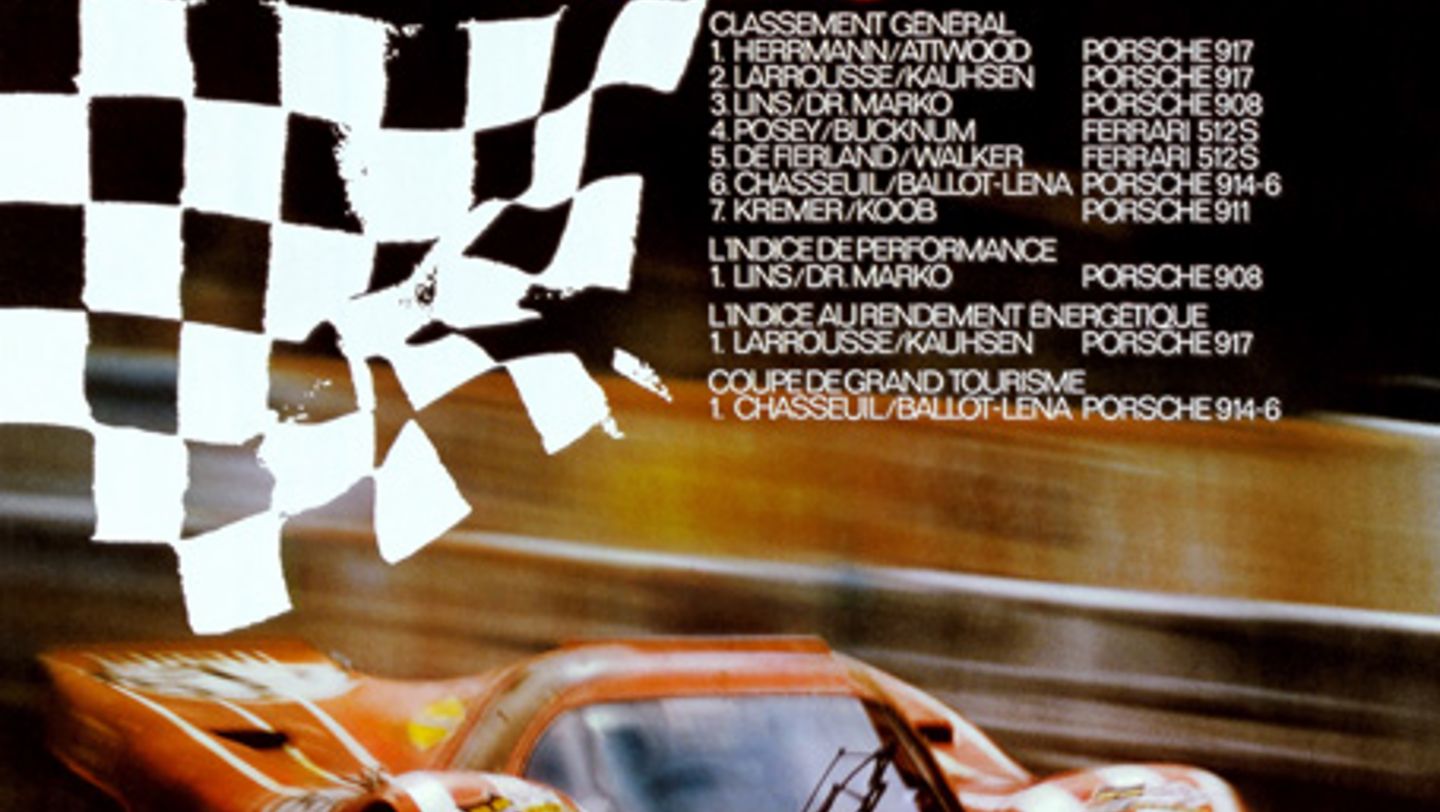 Historical Le Mans placard, 170, Porsche AG