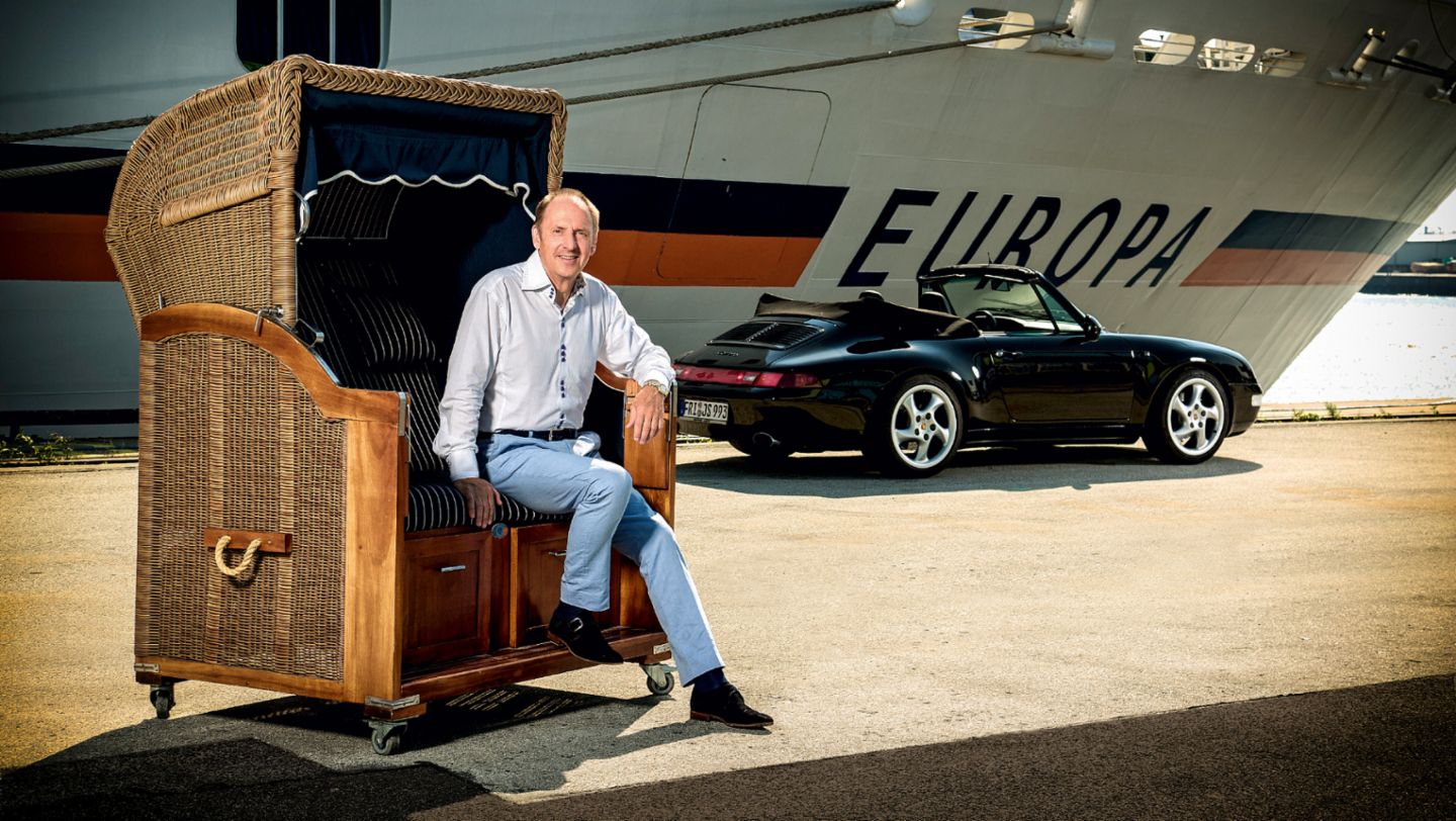 Karl J. Pojer, boss of Hapag-Lloyd Cruises and racing driver, cruise ship “Europa”, 2016, Porsche AG
