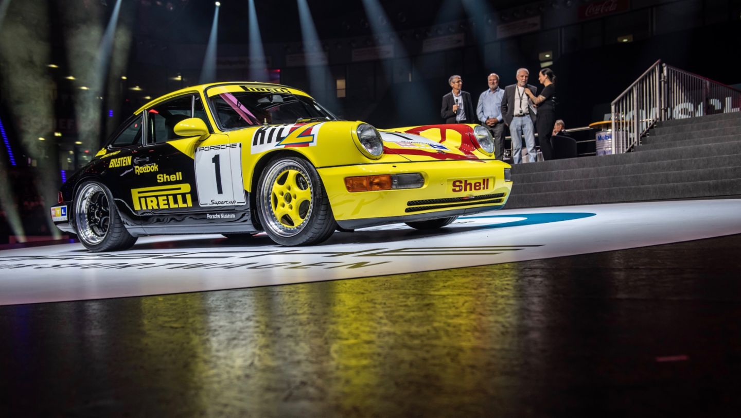 Porsche 911 (964) Carrera 2 Cup, восьмая ночь звуков Porsche Sound Nacht, Porsche Arena, 2018, Porsche AG