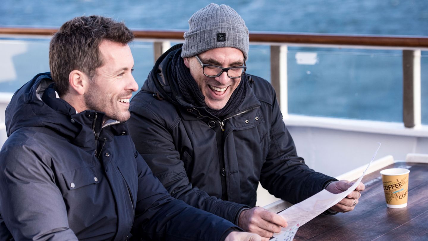 Jan Hartmann, Kai Bösel, l-r, Panamera Turbo Sport Turismo, 2017, Porsche AG