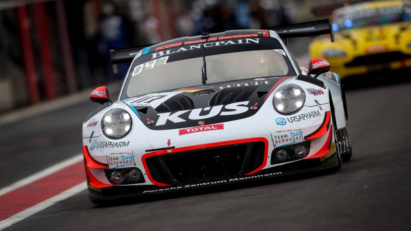 911 GT3R, KÜS Team75 Berhard (117), Super Pole, 24 hours of Spa, Spa-Franchorchamps, 2018, Porsche AG