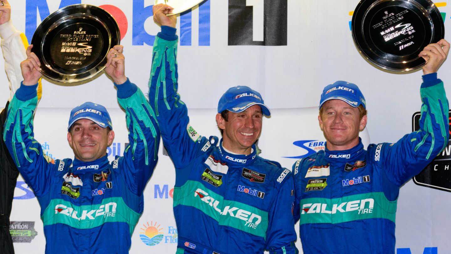 Bryan Sellers, Wolf Henzler, Patrick Long, Team Falken Tire, Sebring 2015, Porsche AG