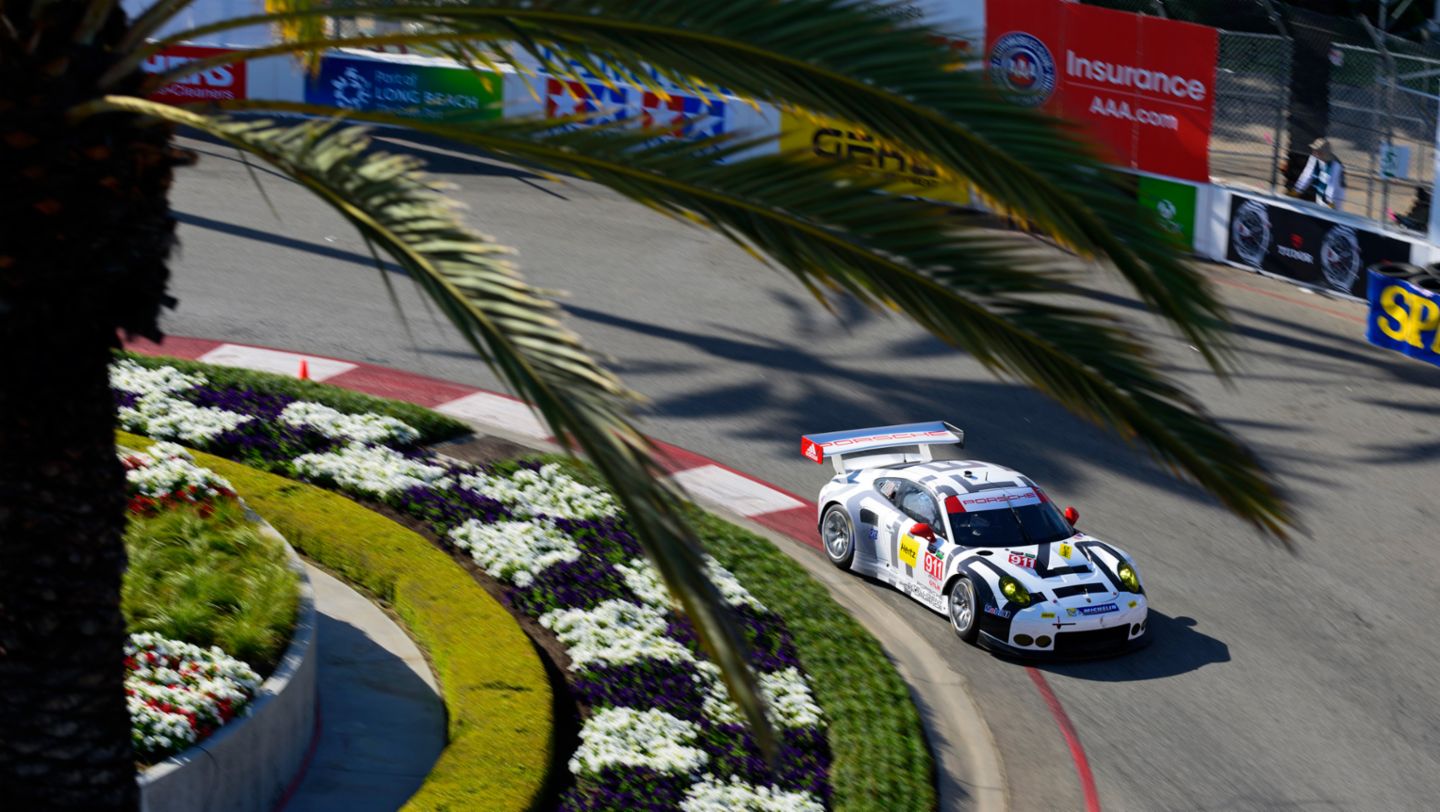 Porsche 911 RSR, Team Falken Hire, Tudor United SportsCar Championship, USA/Long Beach, 04/18/2015, Porsche AG