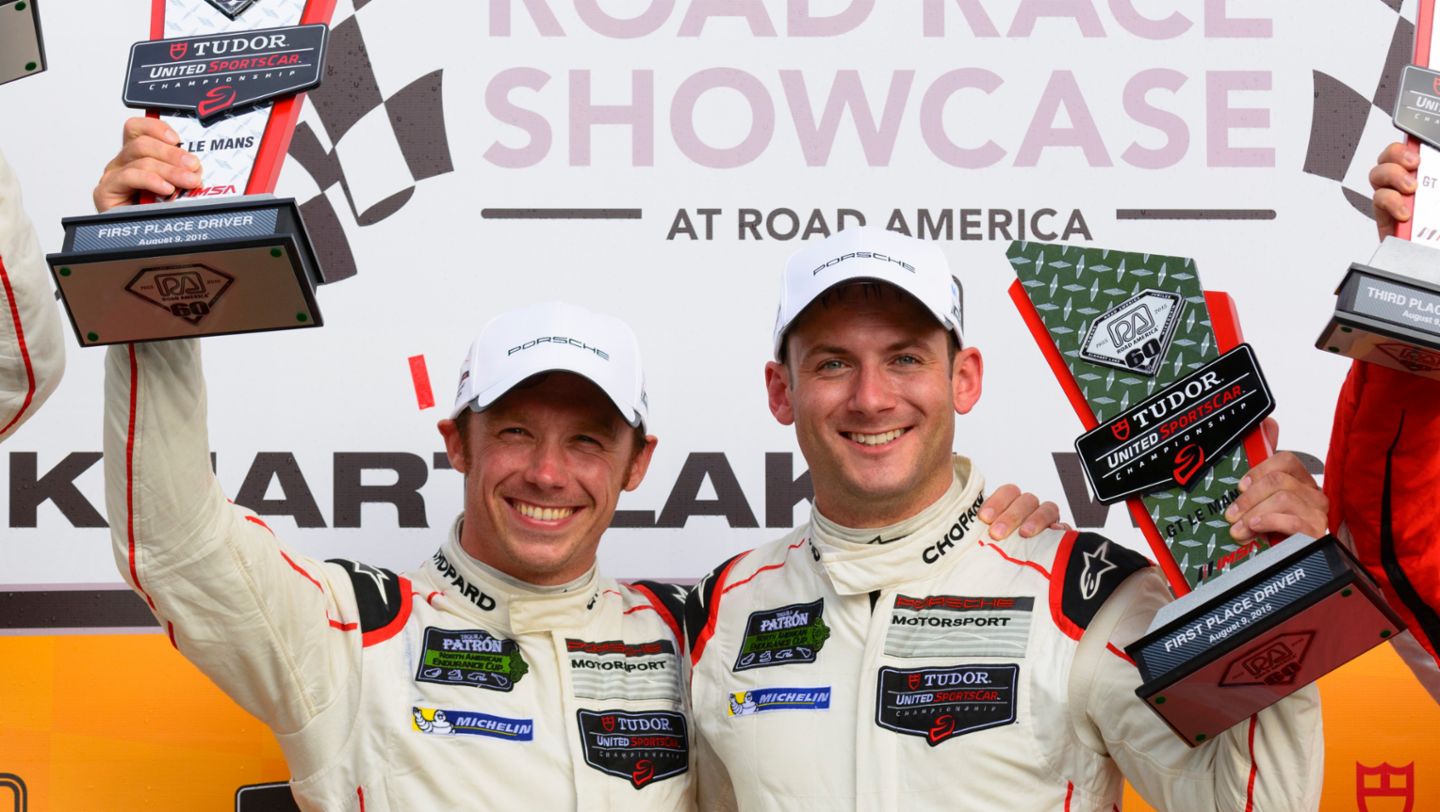 l-r Patrick Pilet, Nick Tandy, United SportsCar Championship, 2015, Porsche AG