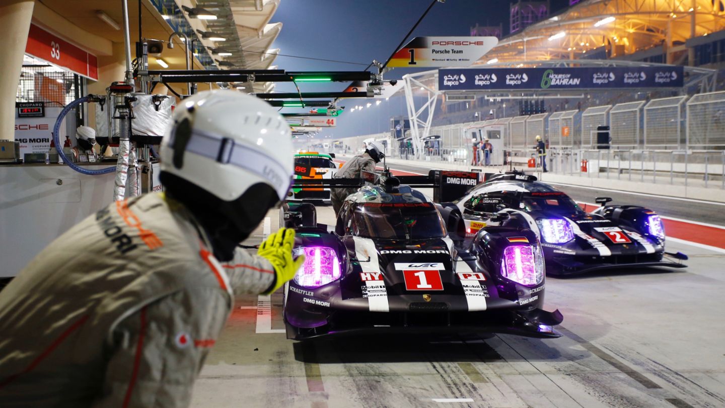 919 Hybrid, free practice, WEC, Bahrain, 2016, Porsche AG