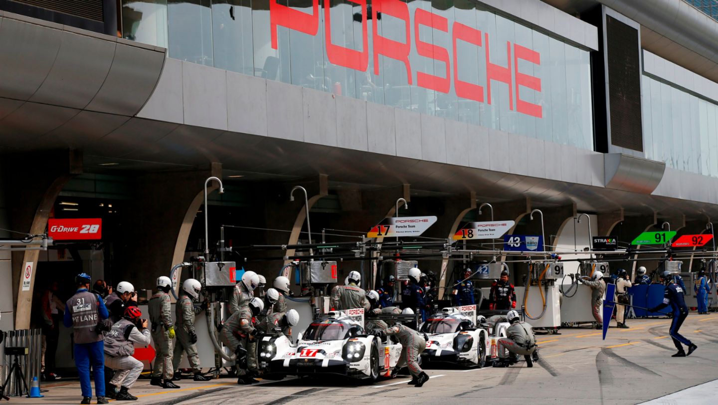 Porsche 919 Hybrid, Porsche Team: Timo Bernhard, Brendon Hartley, Mark Webber, WEC Shanghai 2015, Porsche AG