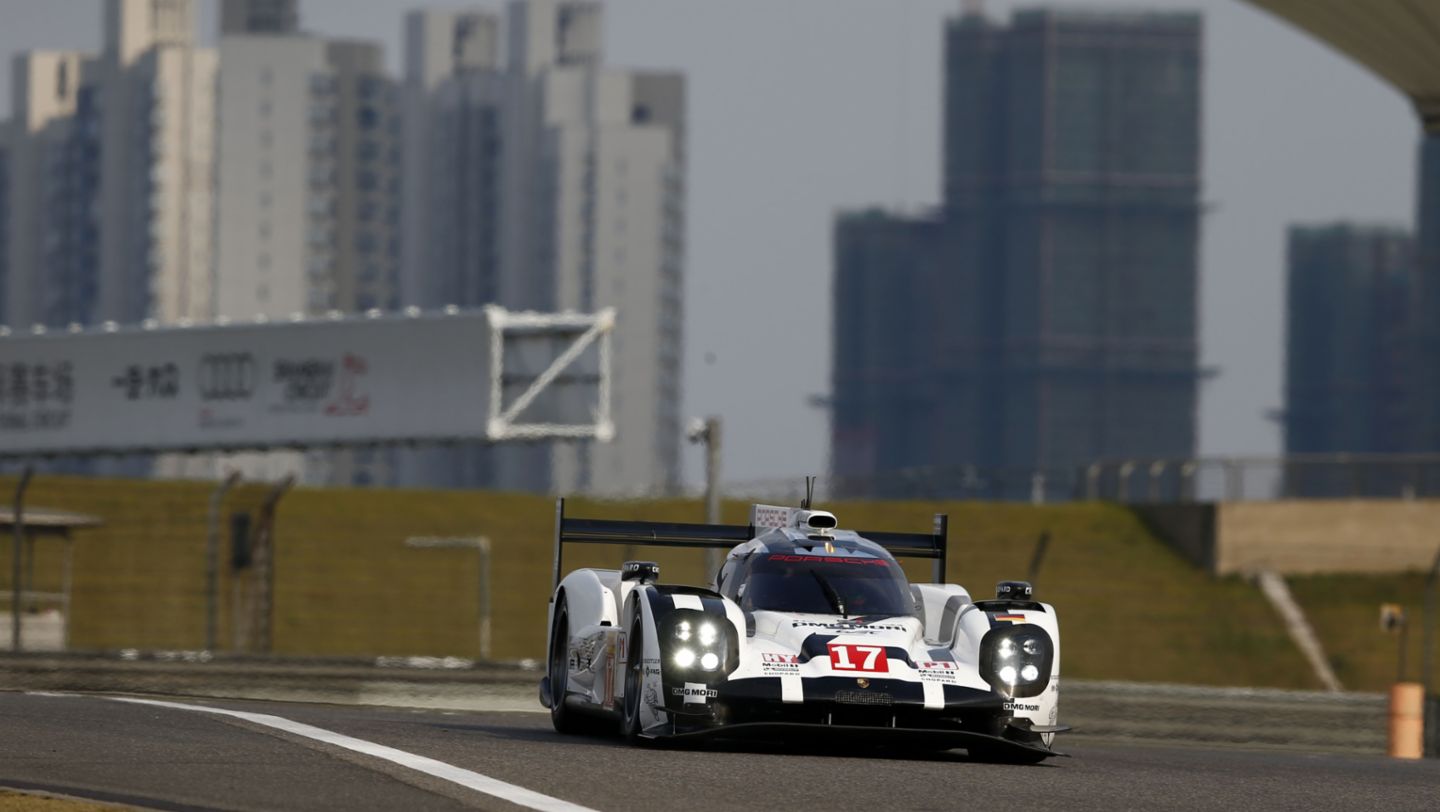 Porsche 919 Hybrid, Porsche Team: Timo Bernhard, Brendon Hartley, Mark Webber, WEC Shanghai 2015, Porsche AG