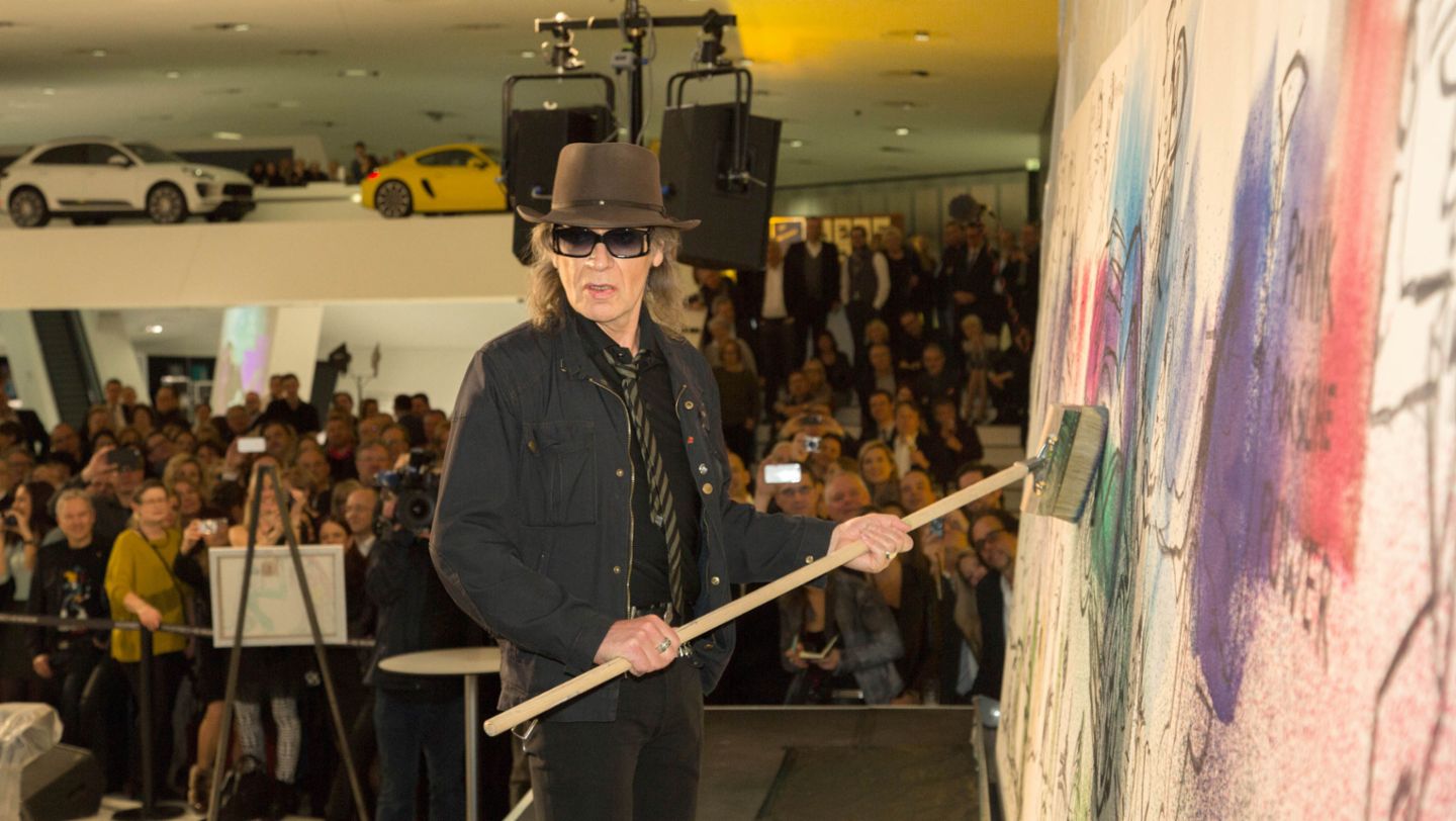 Udo Lindenberg, Porsche Brand Ambassador, Exhibition "Porsche. Panic. Power.", Porsche Museum, 2015, Porsche AG 
