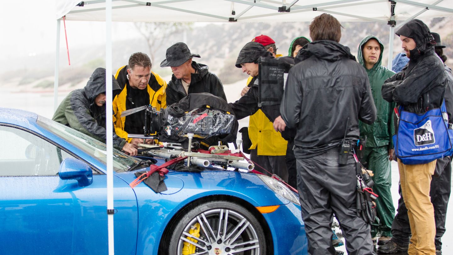 Die Filmcrew bei der Arbeit am Set, 2015, Porsche AG