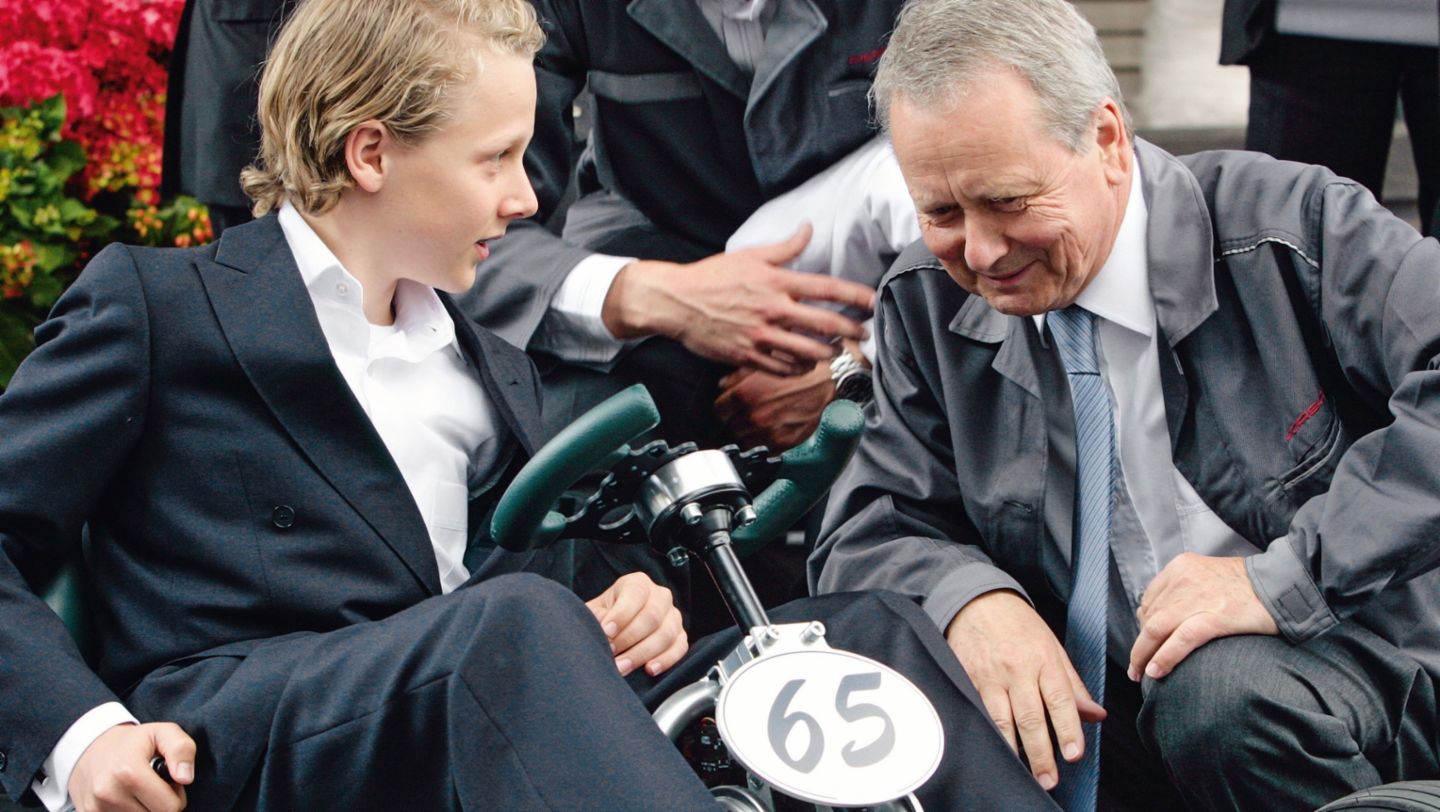 Ferdinand Porsche, Dr Wolfgang Porsche, Chairman of the Supervisory Board, l-r, 2018, Porsche AG