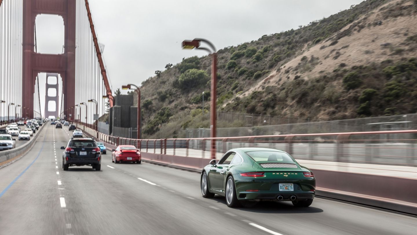 One millionth 911, Golden Gate Bridge, 2017, Porsche AG