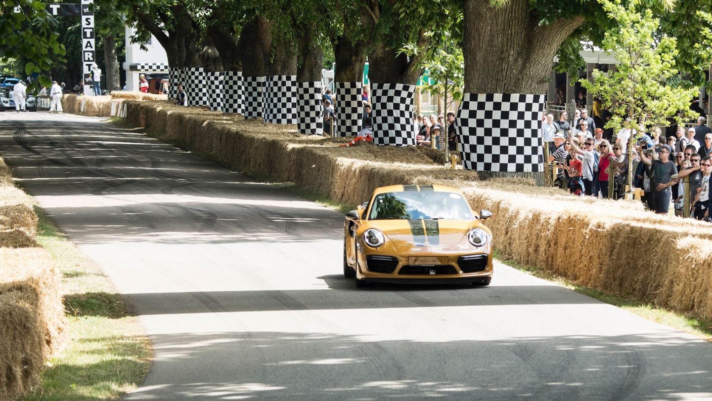 911 Turbo S Exclusive Series, Festival of Speed, Goodwood, Großbritannien, 2017, Porsche AG