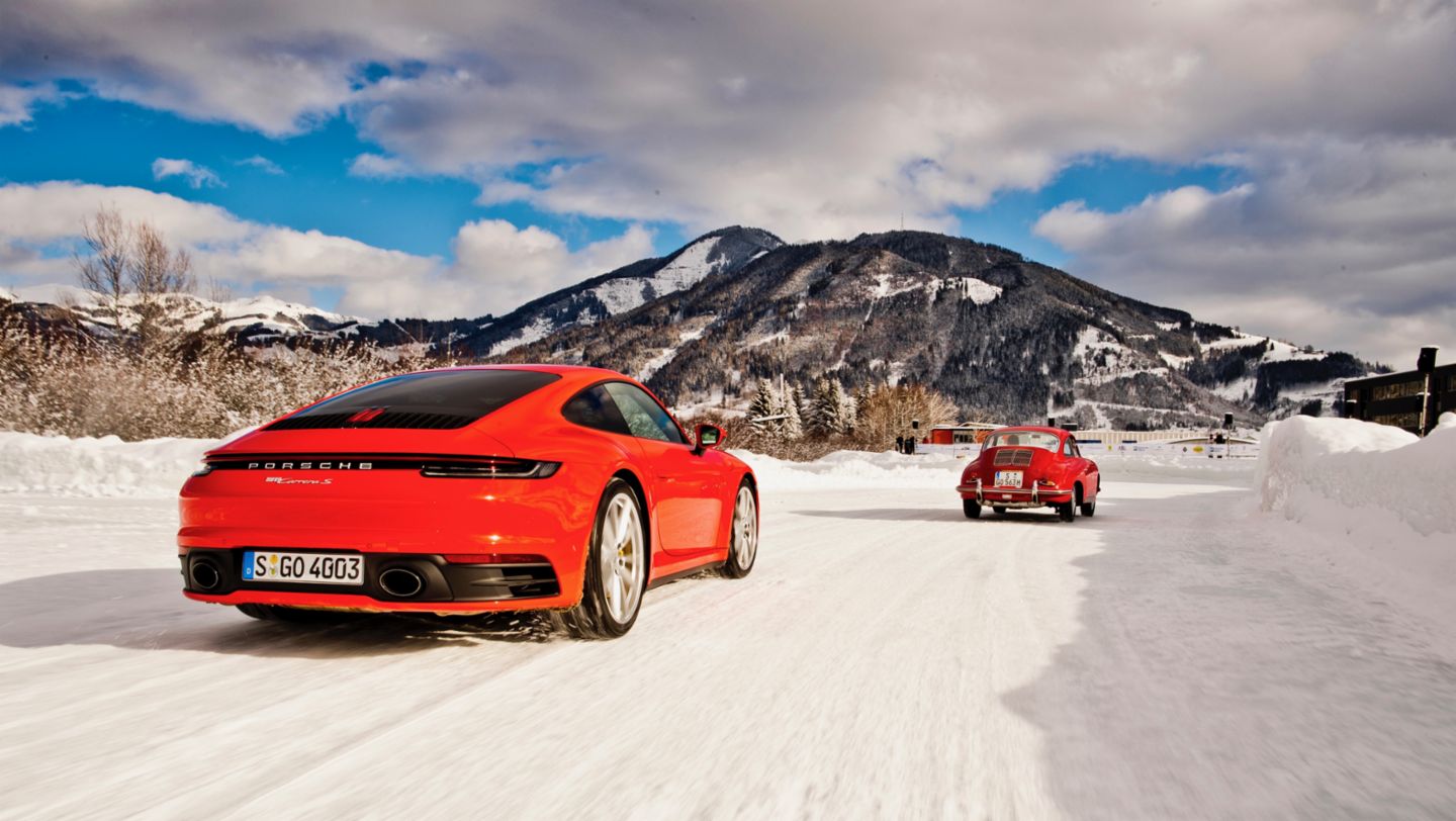 911 Carrera S, 356 Coupé, (l.-r.), Zell am See, 2019, Porsche AG