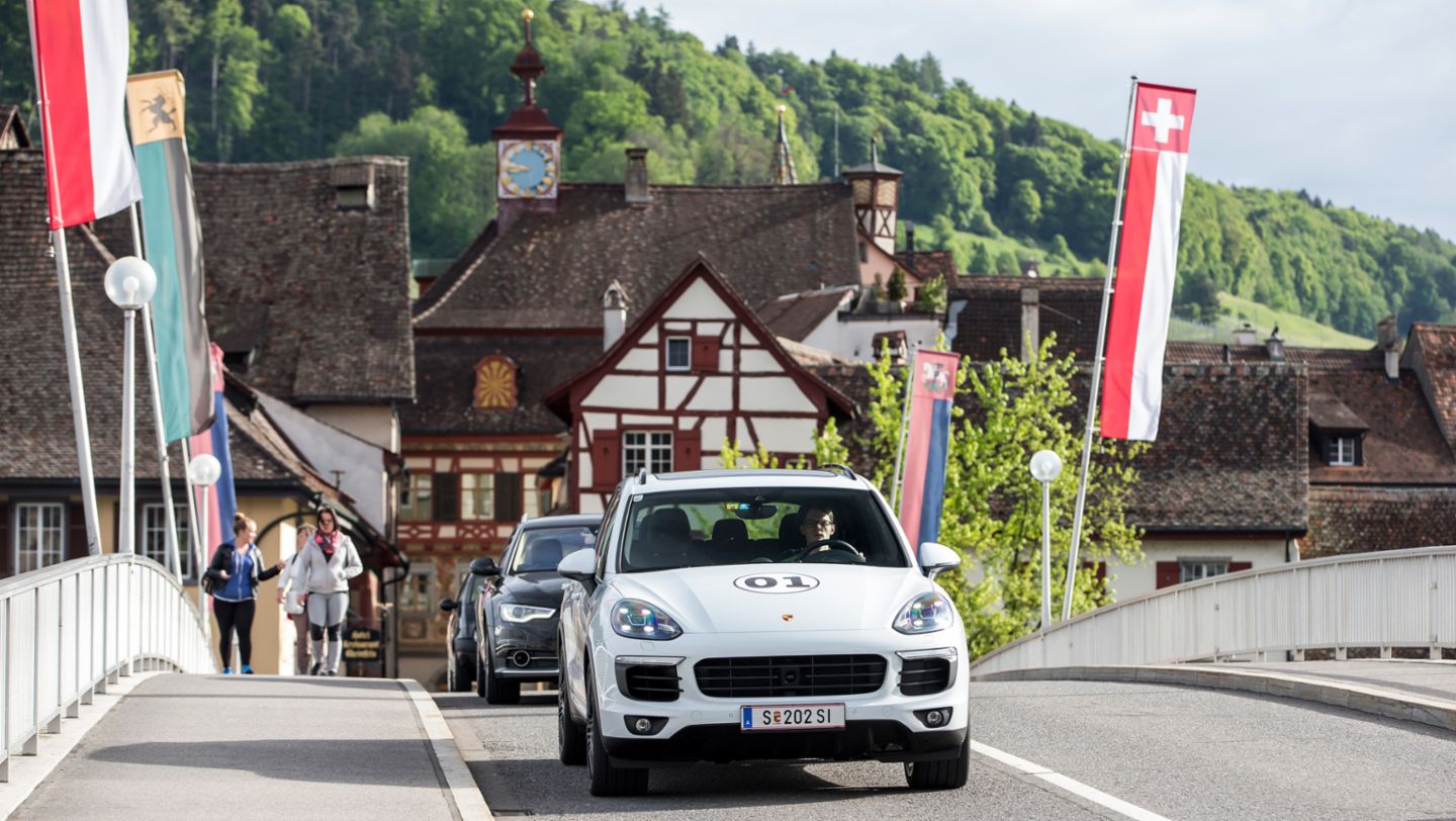 Cayenne S E-Hybrid, Eco Rallye Lake Constance, 2015, Porsche AG