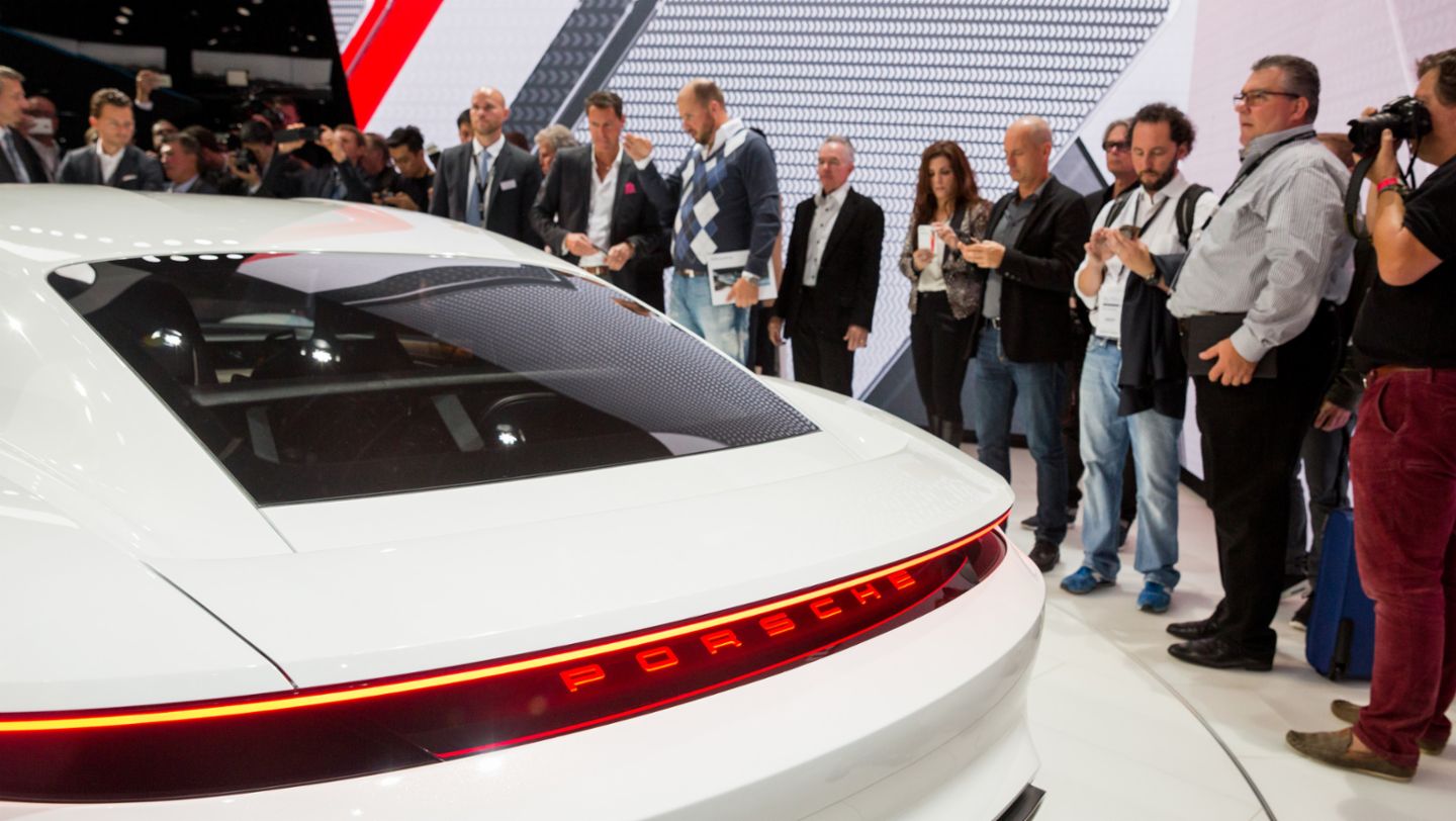 Mission E, Concept car, Press Conference IAA , Frankfurt, 2015, Porsche AG