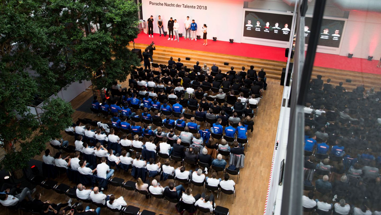 Preisverleihung im Werk 5, Porsche Nacht der Talente, 2018, Porsche AG