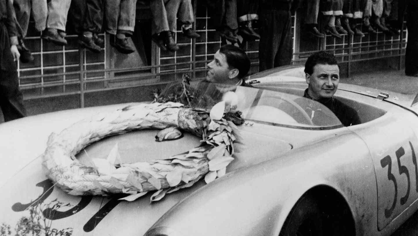 Hans Herrmann, Herbert Linge, Mille Miglia 1954, 2018, Porsche AG