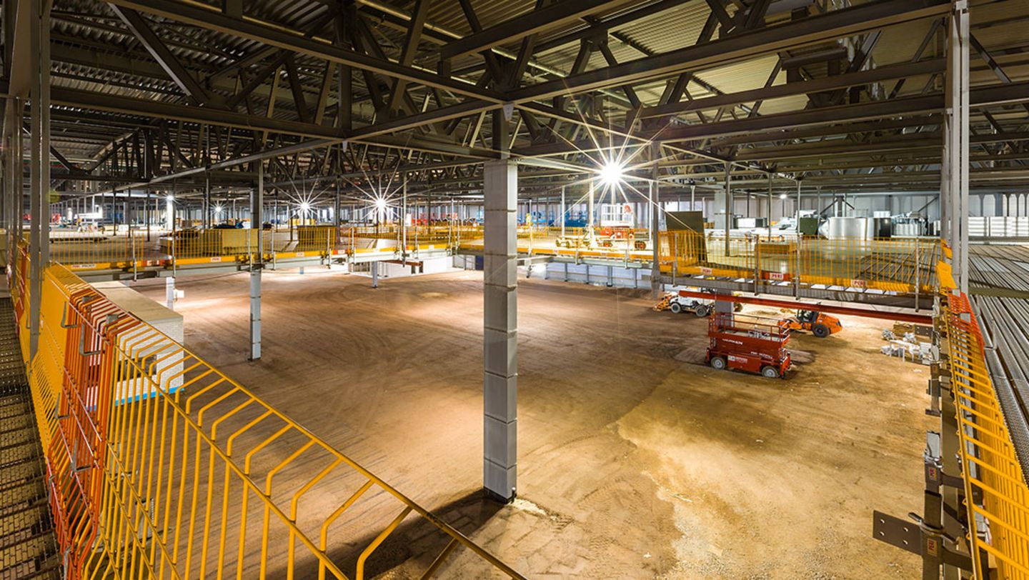 Bau Produktionshalle Panamera, Leipzig, 2014, Porsche AG