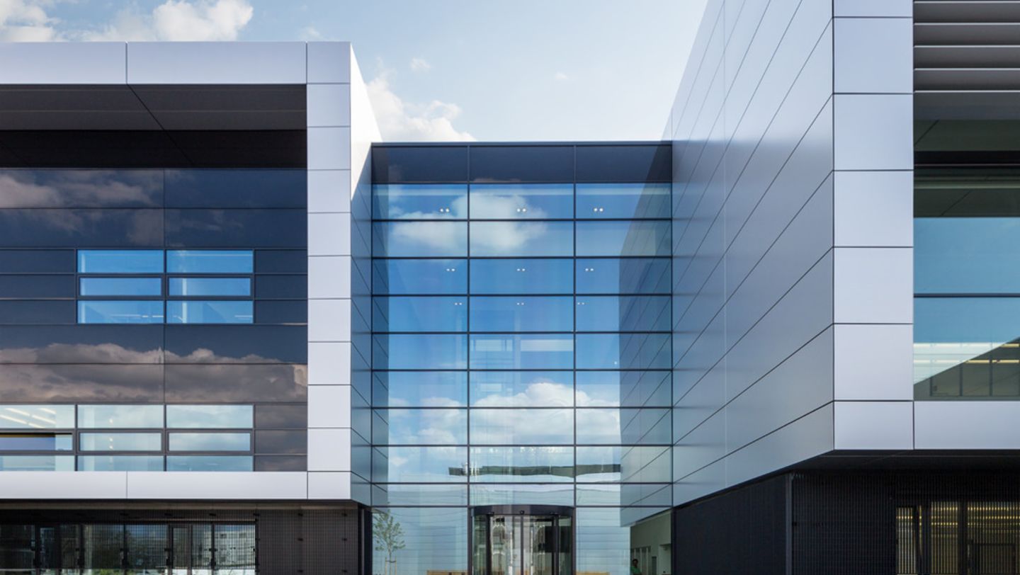 Entrance designstudio and concept building, Porsche development center, Weissach, 2014, Porsche AG