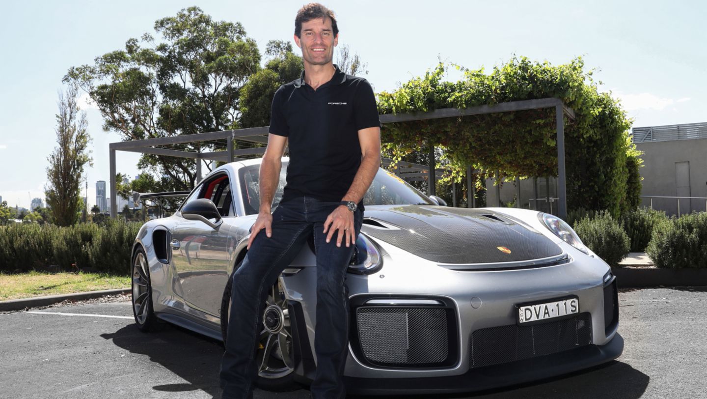Mark Webber, Porsche Brand Ambassador, 911 GT2 RS, Albert Park Circuit, Melbourne, Australia, 2018, Porsche AG