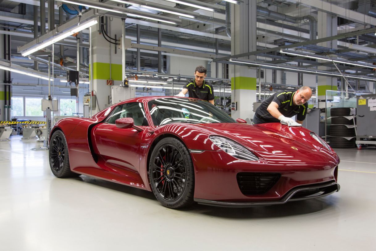 Final audit of the last Porsche 918 Spyder in the manufactory in Stuttgart-Zuffenhausen