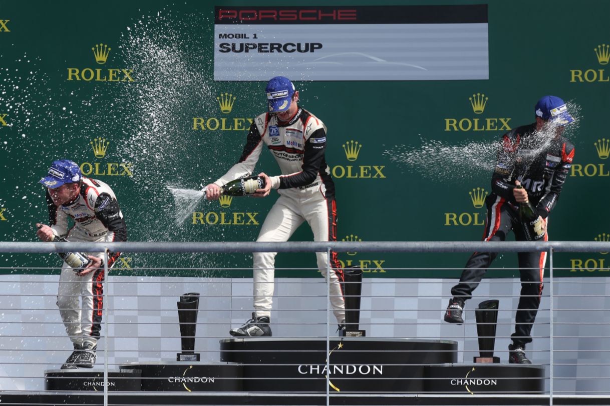 Matteo Cairoli (I)<br/>Mathieu Jaminet (F)<br/>Jeffrey Schmidt (CH) <br/>Porsche Mobil 1 Supercup Austin 2016