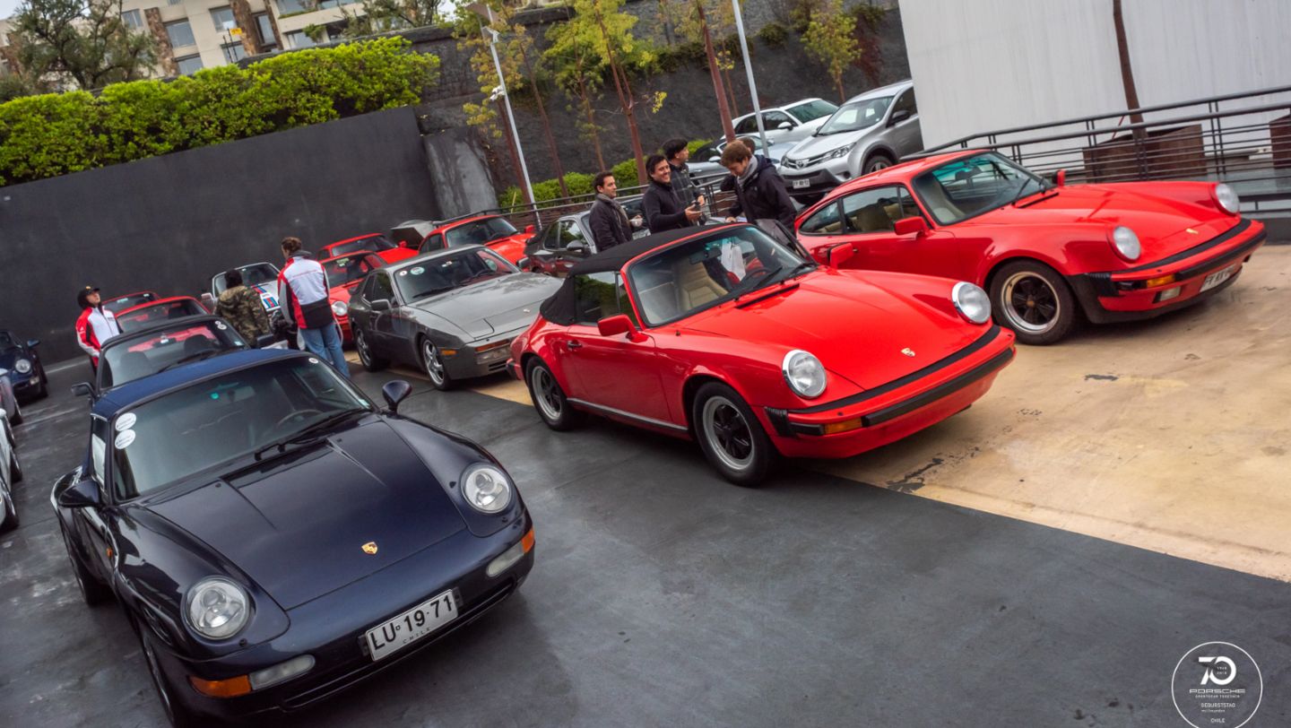 Clásicos de Stuttgart celebran en Chile los 70 años de autos deportivos Porsche