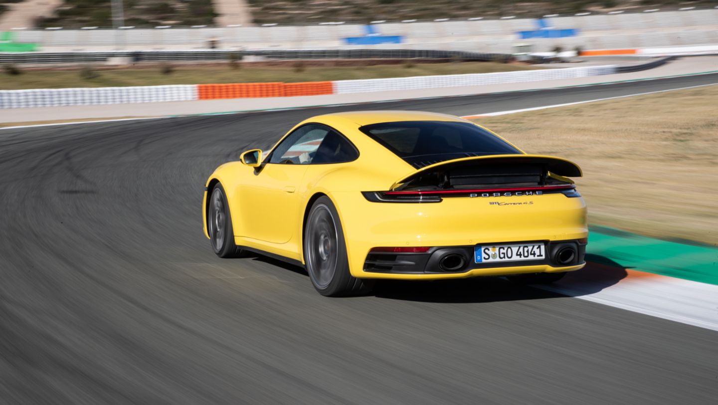 Vista posterior del nuevo Porsche 911