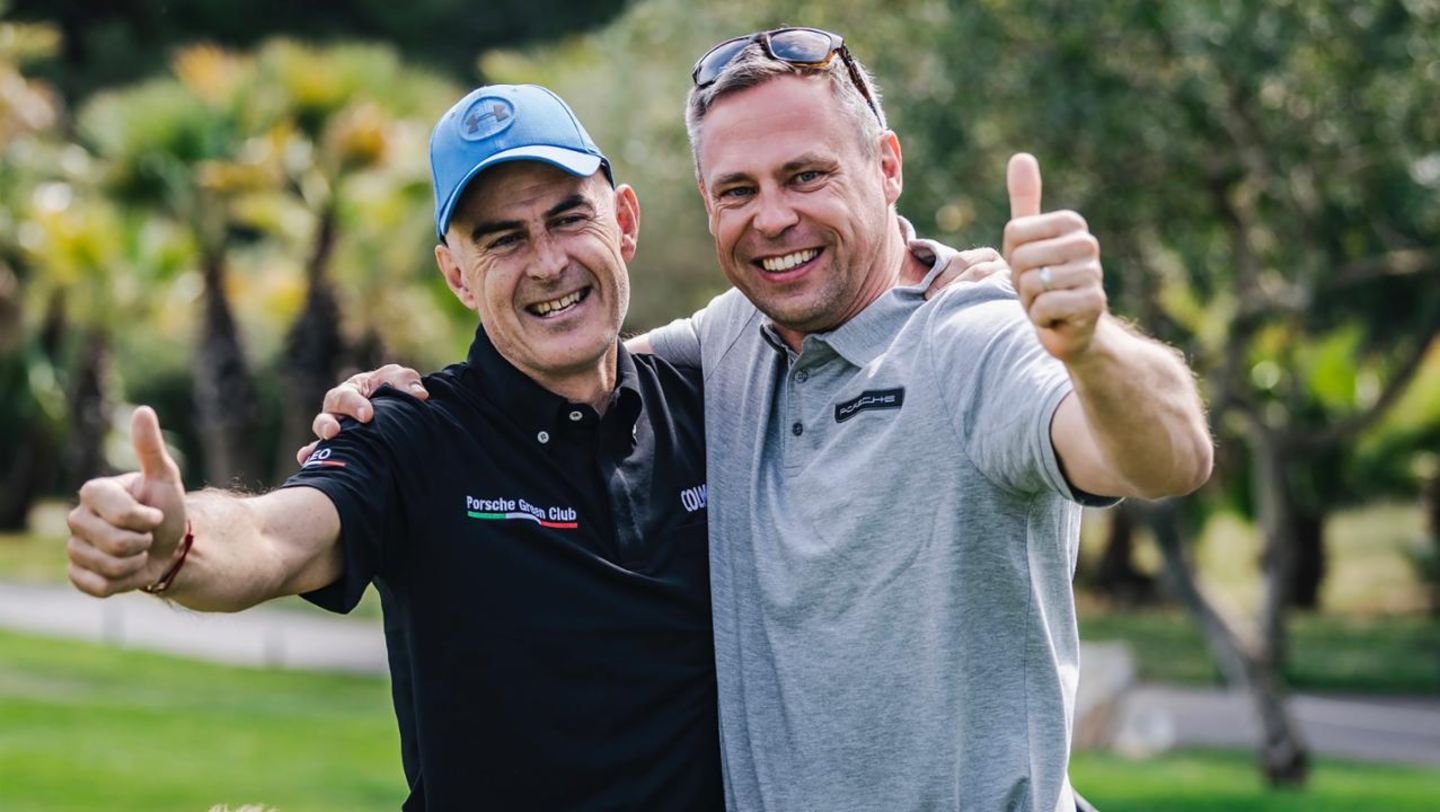 Marco Leoni, Eberhard Schneider, Leiter Global Events und Services der Porsche AG, l-r, Porsche Golf Cup, Mallorca, 2019, Porsche AG