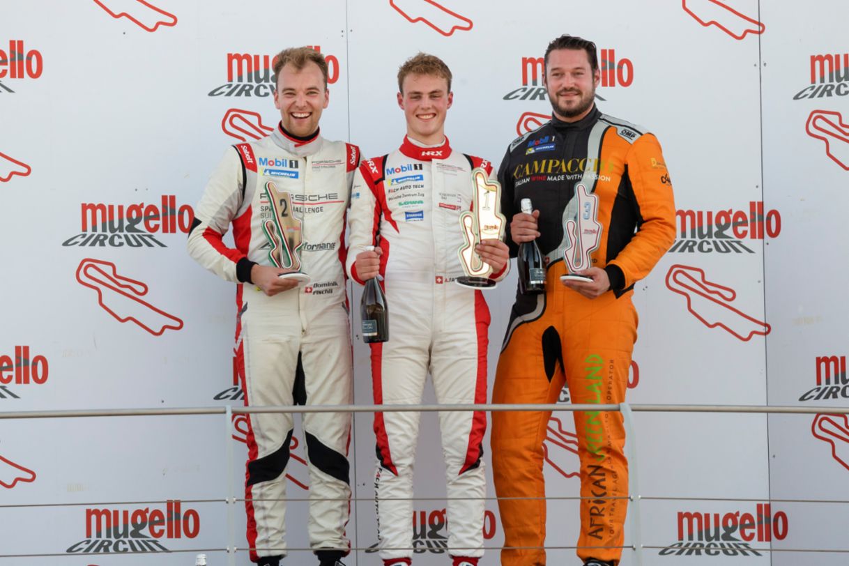 Porsche Sprint Challenge Suisse: GT3 Cup; 2021, Mugello, Dominik Fischli, Alexander Fach, Gregor Burkard