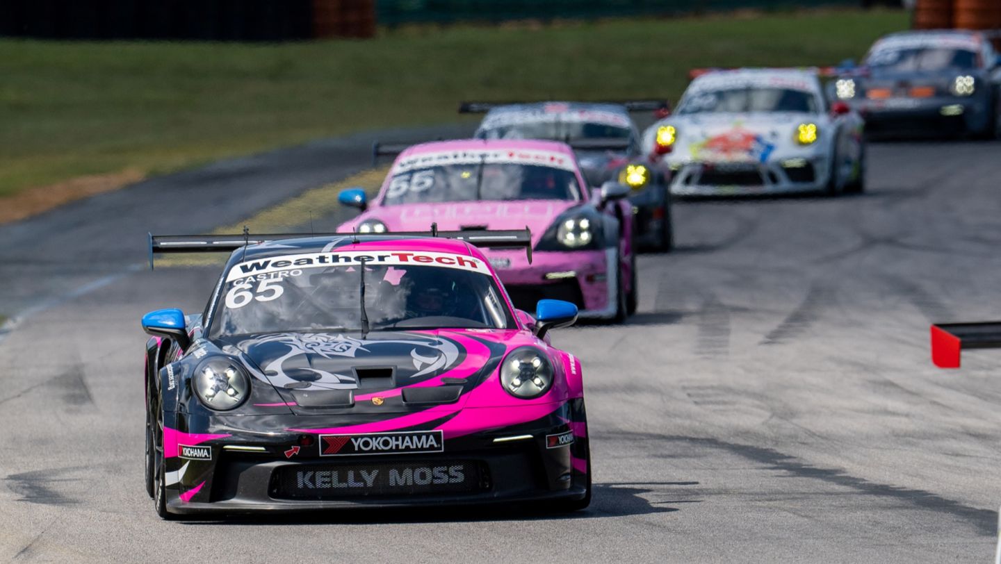 Dominicano Efrín Castro ganó la quinta carrera del Porsche Sprint Challenge North America - Puertorriqueño Sebastián Carazo sigue de líder