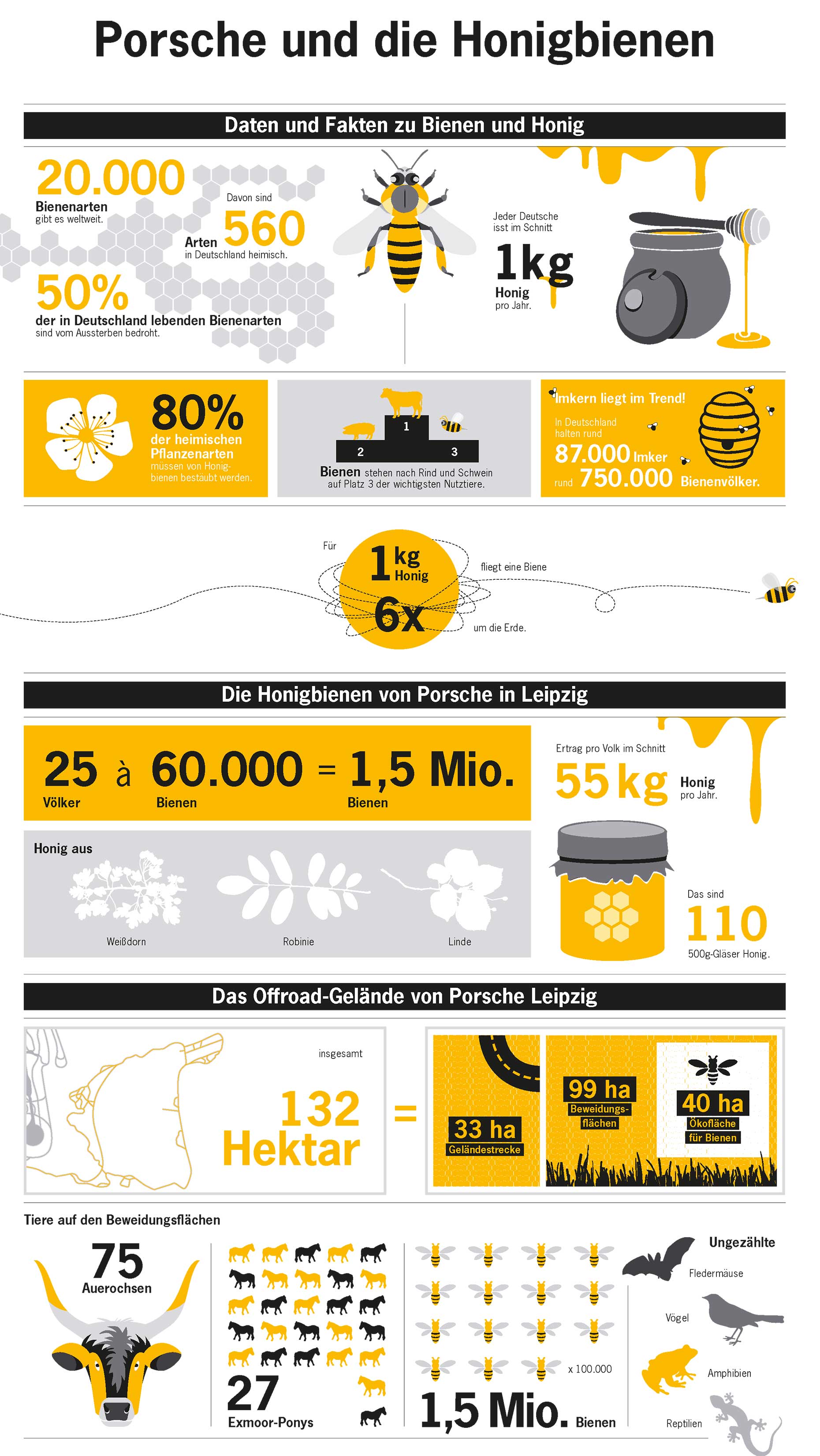 Porsche und die Honigbienen, Infografik, 2017, Porsche AG