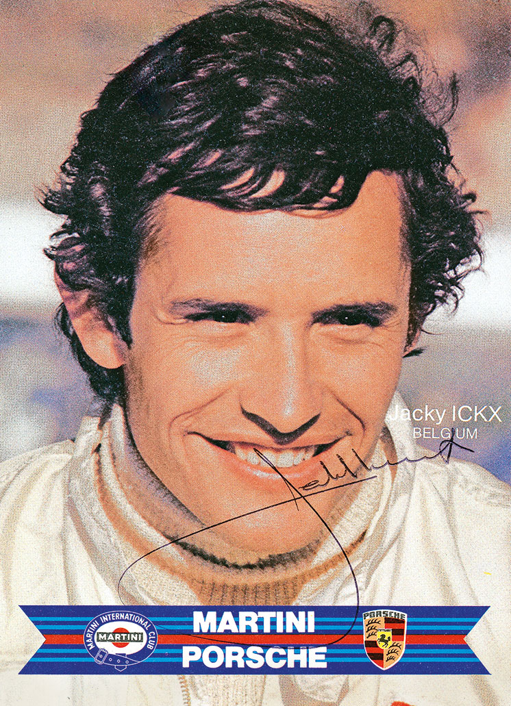 Jacky Ickx, Autogrammkarte, 1977, Porsche AG