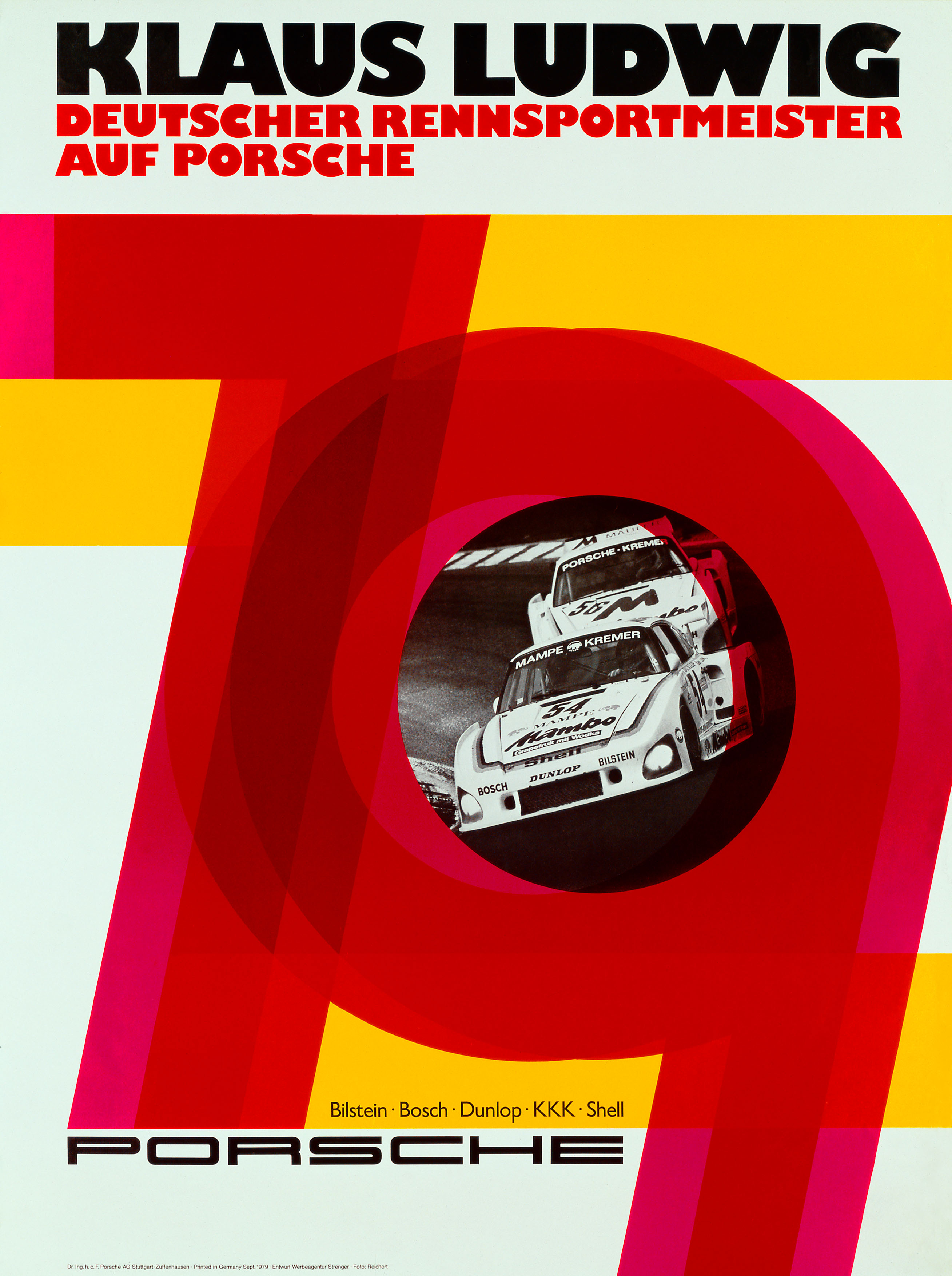 Racing poster by Erich Strenger, 2018, Porsche AG