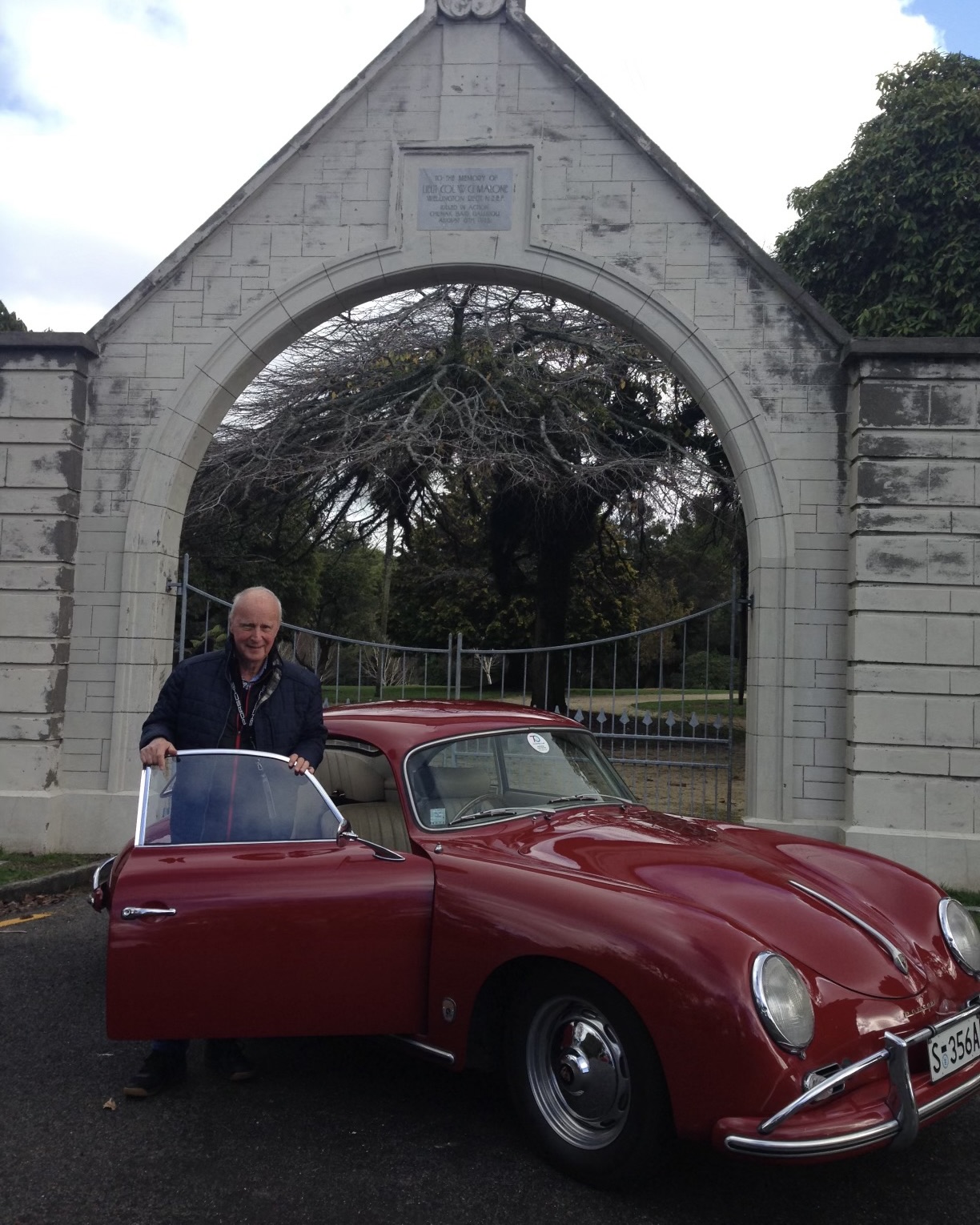 Porsche 356 A, Graham Lister, The Memorial Gates to William Malone, Stratford, New Zealand, 2025, Porsche AG