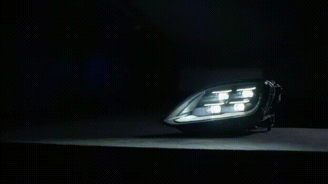 Animación de faro Porsche HD-Matrix LED, 2022, Porsche AG