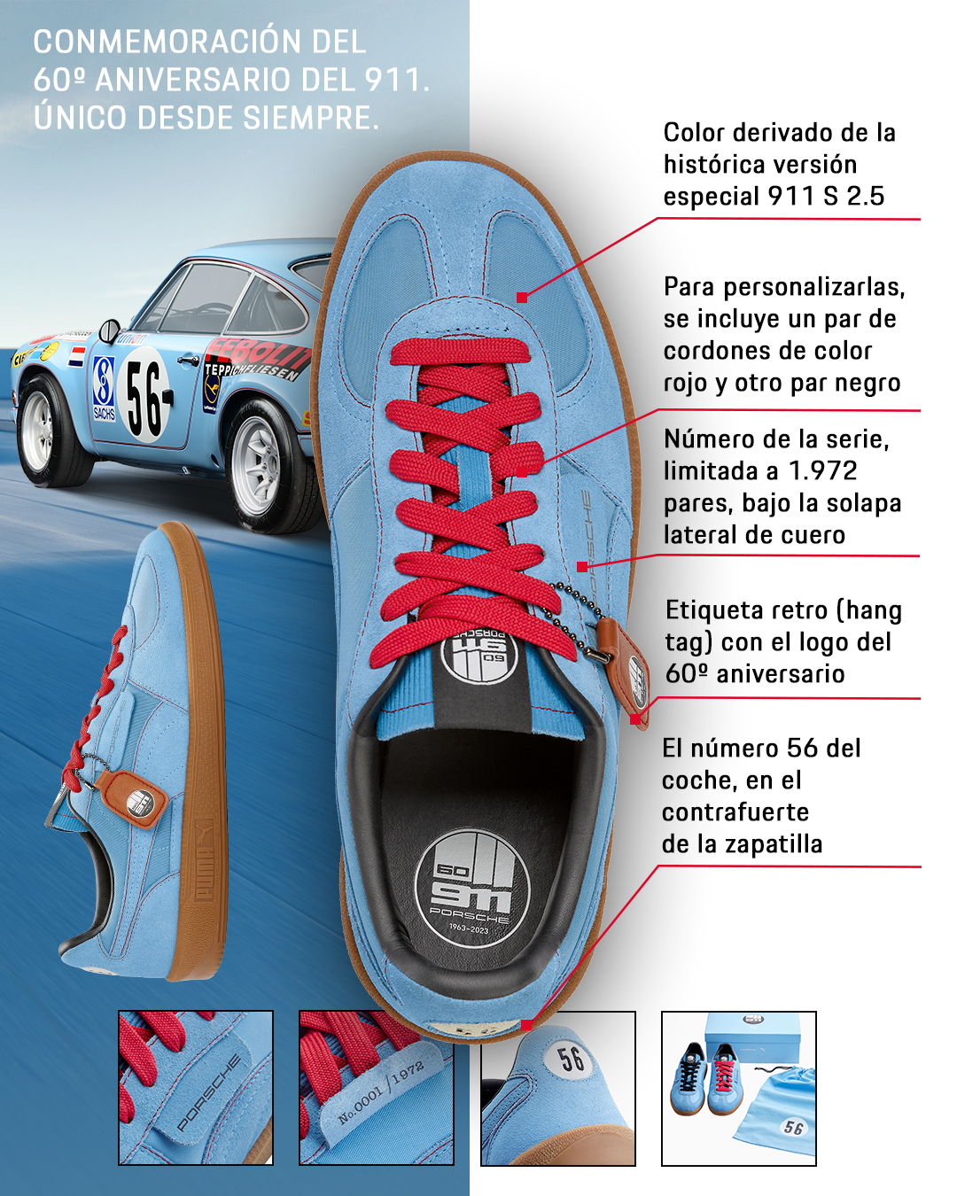 Zapatillas Porsche x Puma Retro, edición limitada del 60º aniversario del Porsche 911, 2023, Porsche AG