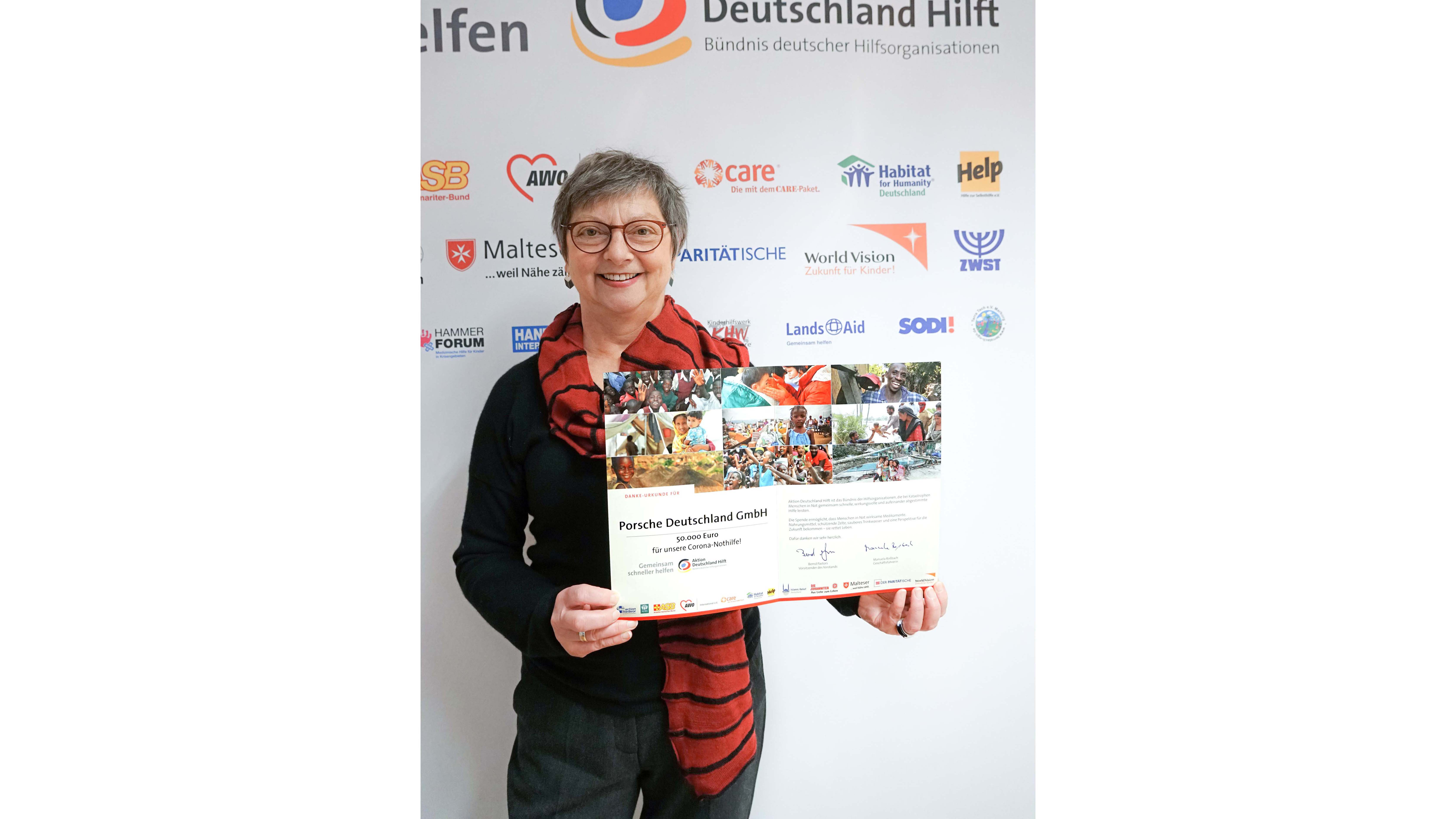 Manuela Roßbach, Geschäftsführende Vorständin von „Aktion Deutschland Hilft e.V.“, 2020, Porsche AG