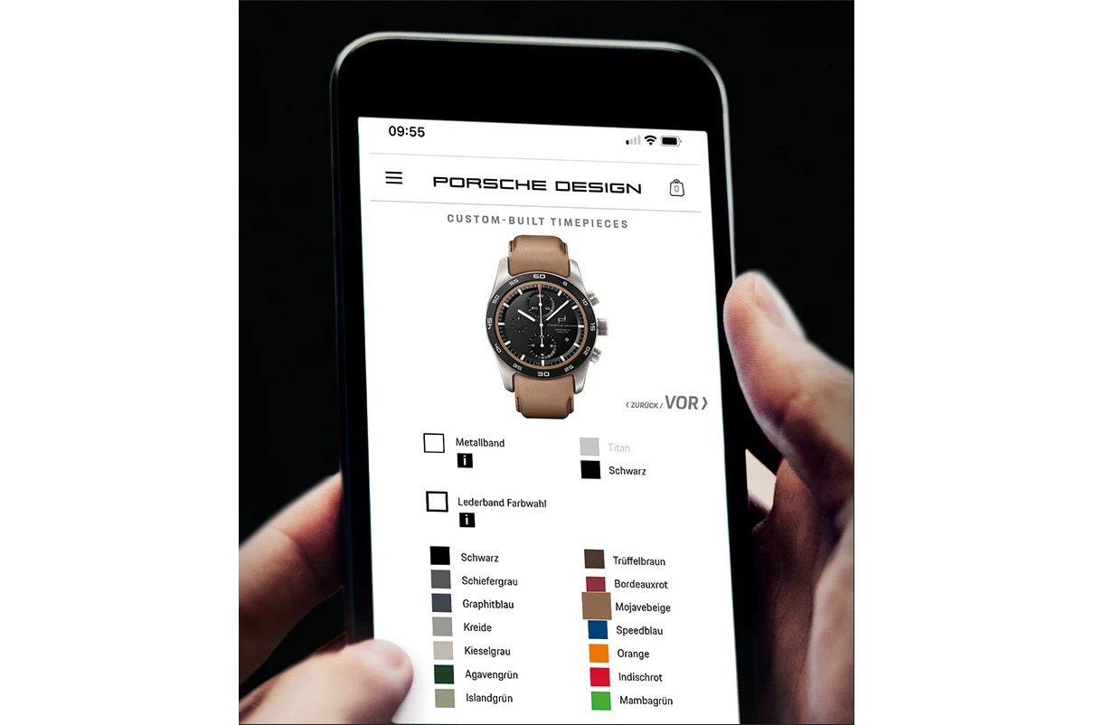  Configurador de relojes Porsche Design, 2020, Porsche AG