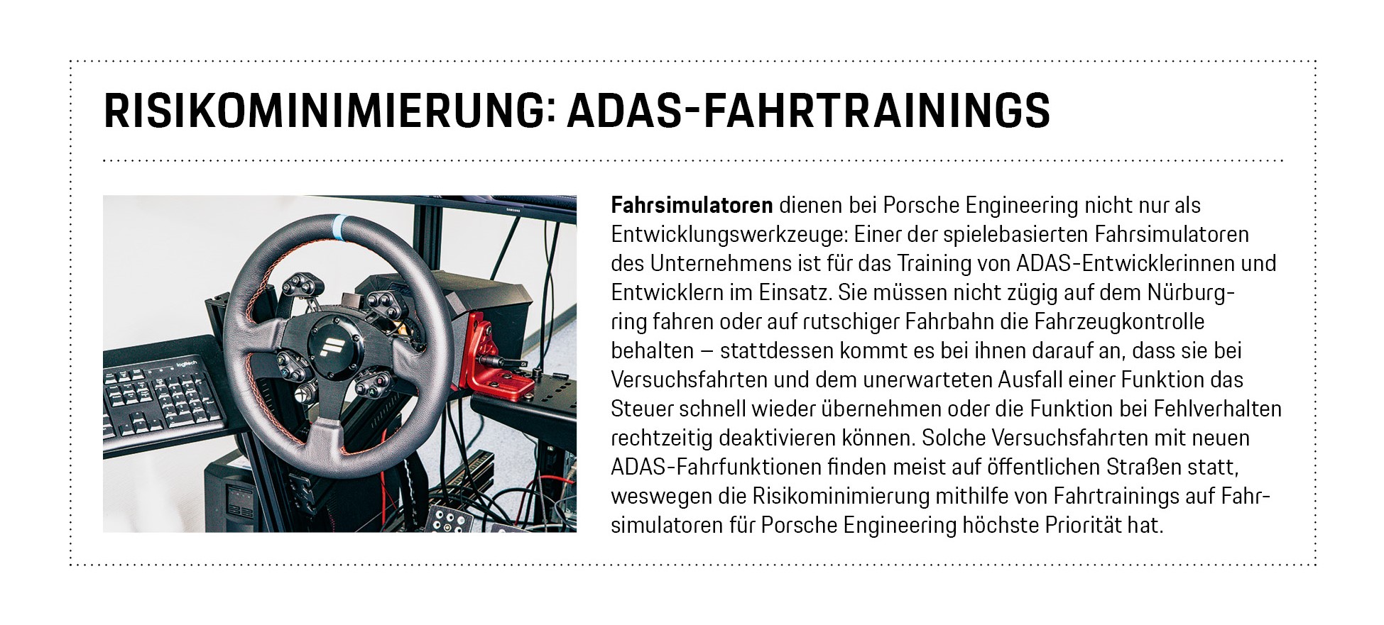 Fahrsimulatoren, Porsche Engineering, Weissach, 2024, Porsche AG