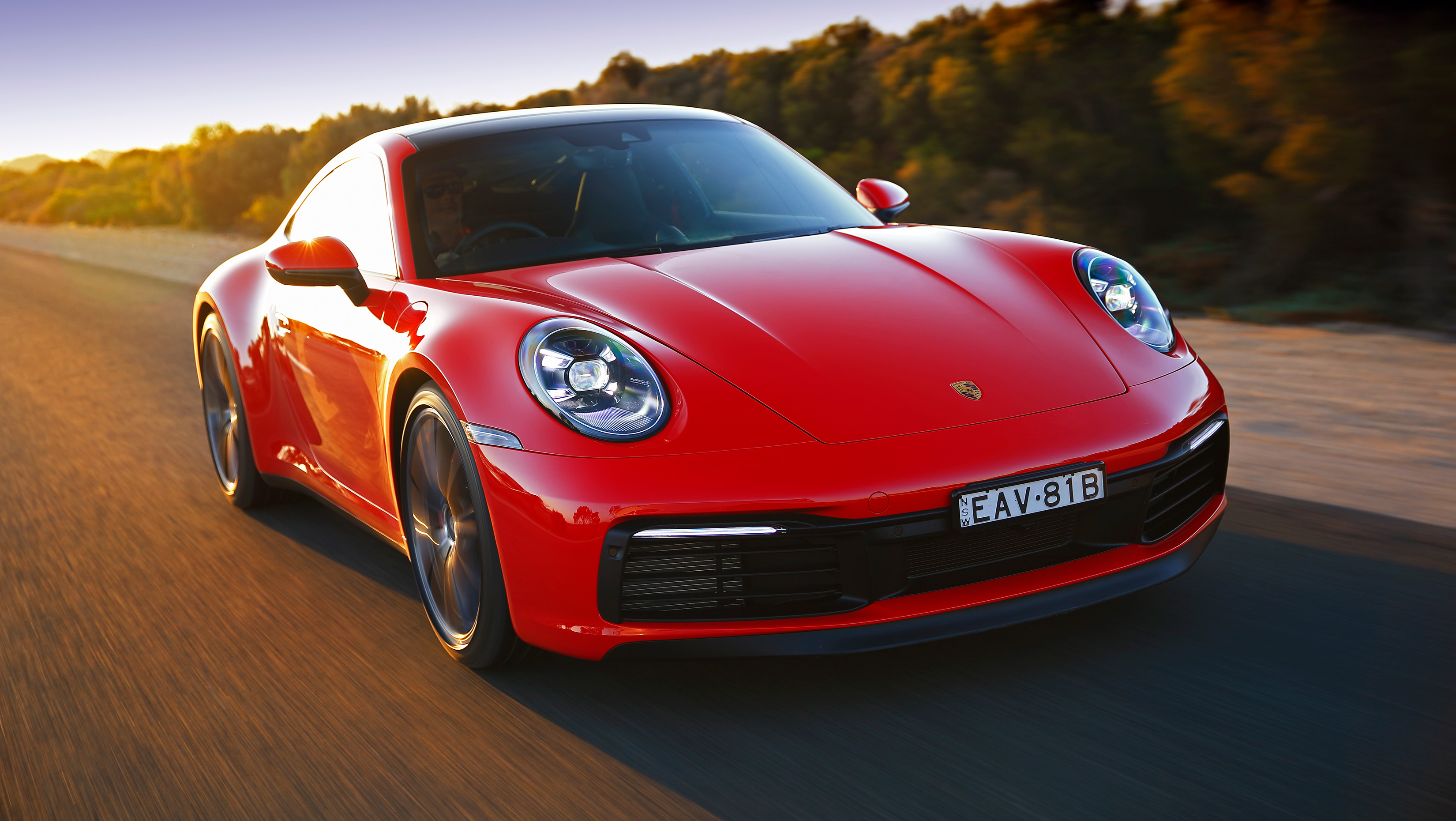 Red Porsche Car Front