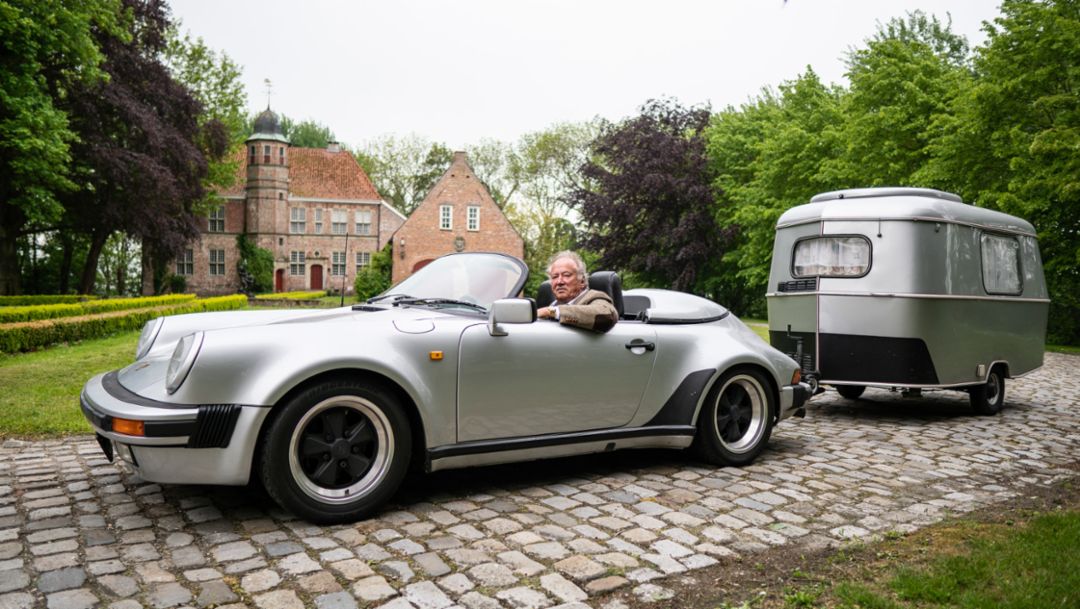 В упряжке: Porsche 911 Speedster с домом на колесах