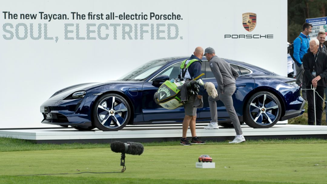 Golf stars raving about the new Porsche Taycan