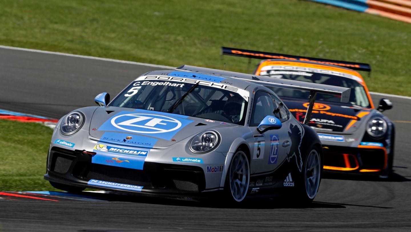 Porsche Carrera Cup Deutschland Christian Engelhart takes lightsto